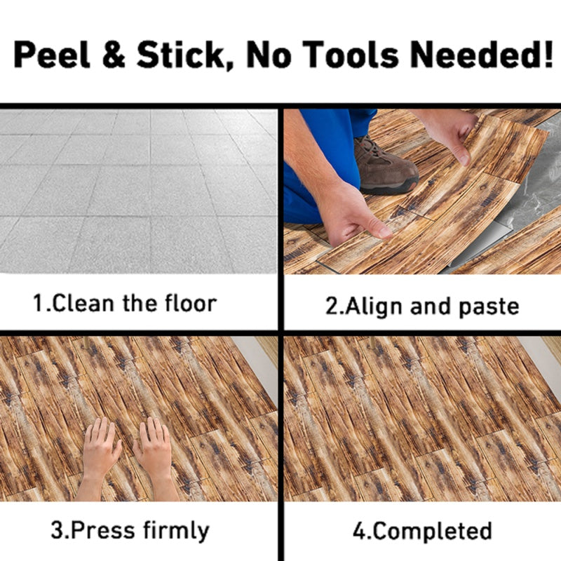 Wood Grain Floor Peel And Stick Floor Tiles Floor Removable Self-adhesive Wear-resistant Floor Tiles Self-adhesive Floor