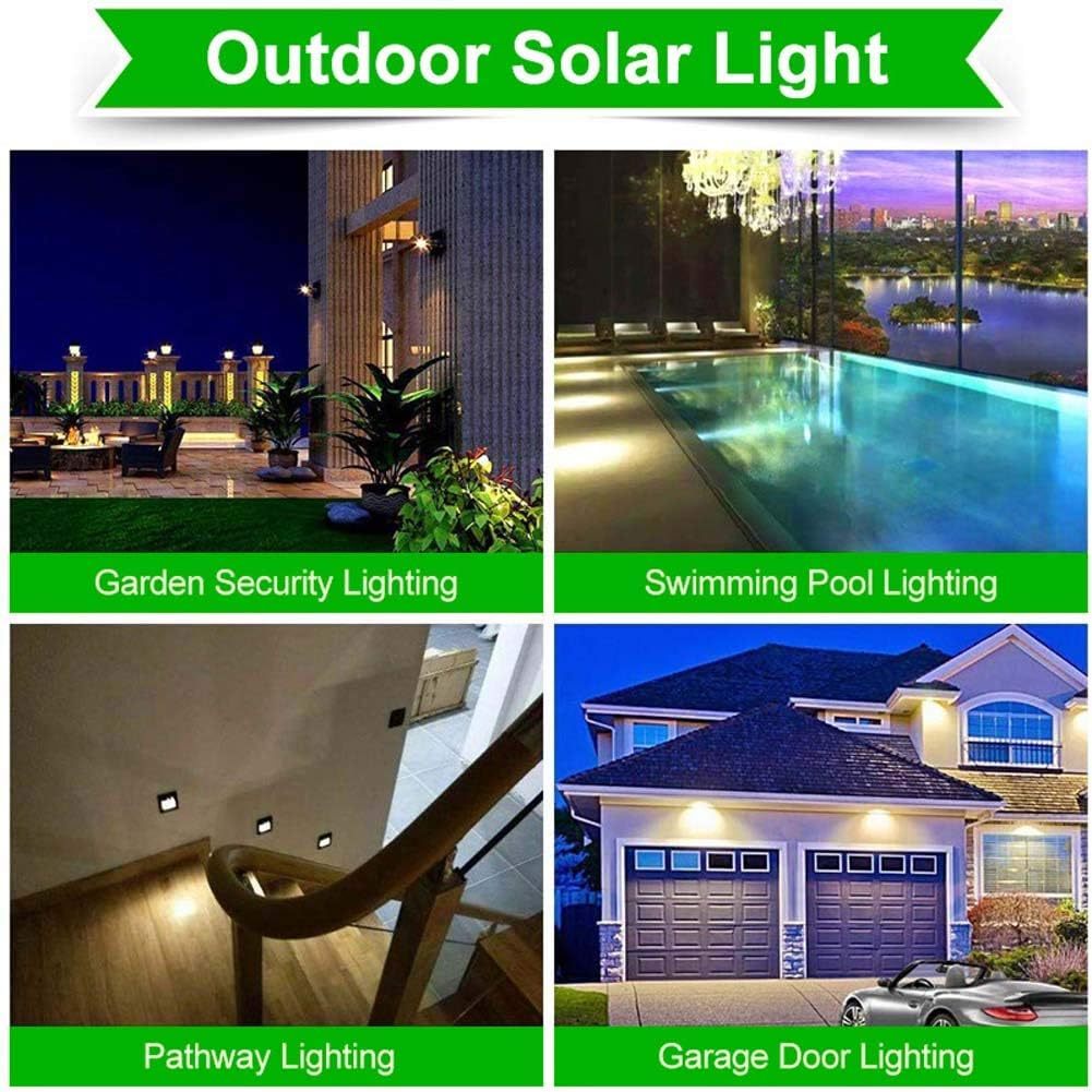 Aolyty Solar Lights Outdoor, Motion Sensor Wall Light 3 Lighting Modes IP65 Waterproof LED Solar Security Lights Four Side Inllumination 2-Pack For Garden Yard Patio Walkway Fence Patio