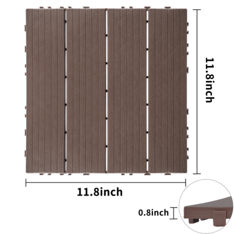 Plastic Interlocking Deck Tiles