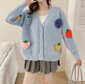 Handmade Embroidery High-end Cardigan Korean Style Design Heavy Work Sweater