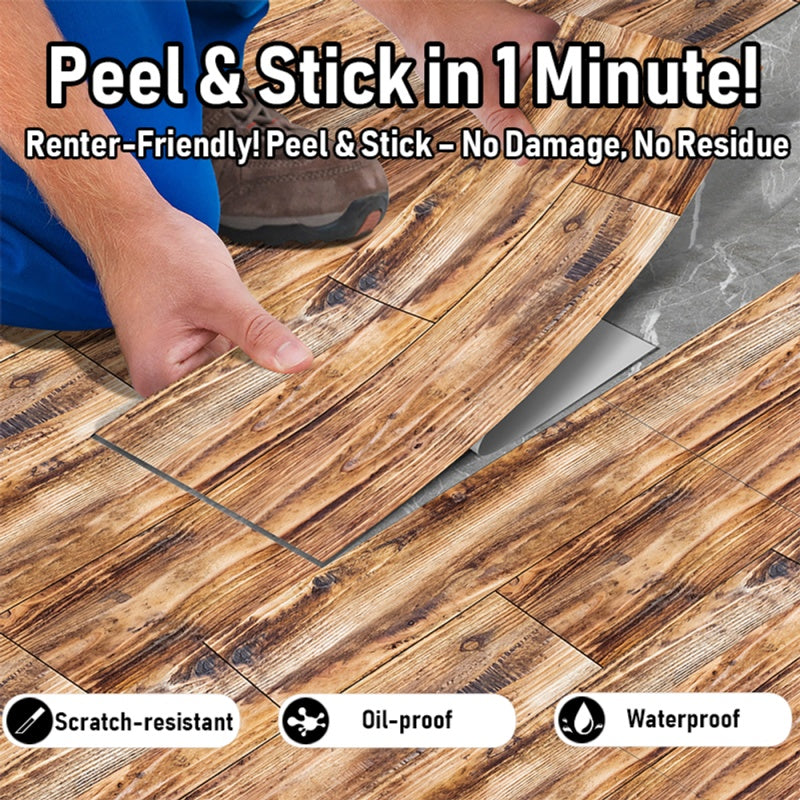 Wood Grain Floor Peel And Stick Floor Tiles Floor Removable Self-adhesive Wear-resistant Floor Tiles Self-adhesive Floor