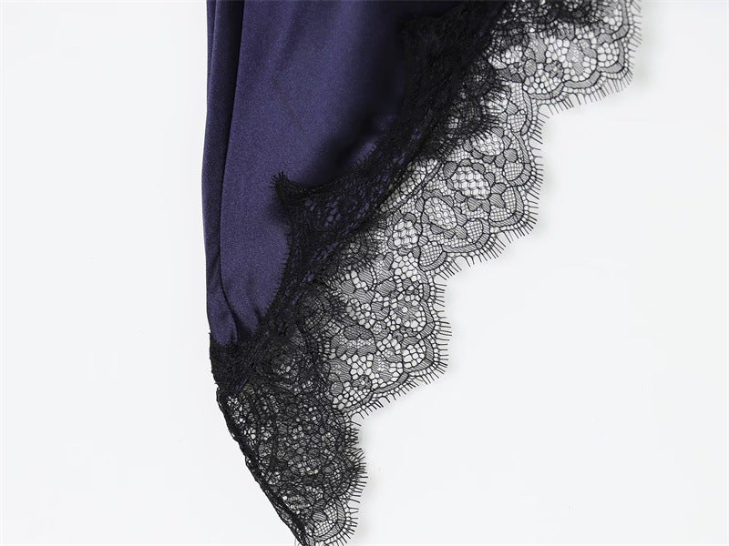 Women's Fashionable Casual Lace Asymmetric Dress