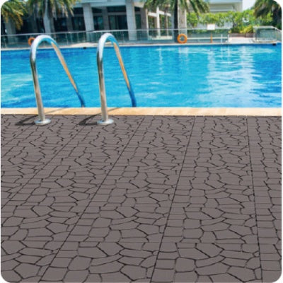 Plastic Interlocking Deck Tiles,44 Pack Patio Deck Tiles,12x12 Square Waterproof Outdoor All Weather Use, Outdoor And Indoor Patio Decking Tiles For Poolside Balcony Backyard, Dark Grey