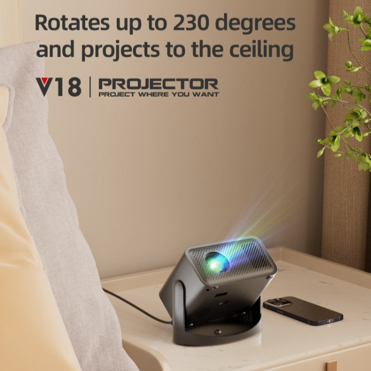 V18 Projector Android HD Wireless Same Screen Home