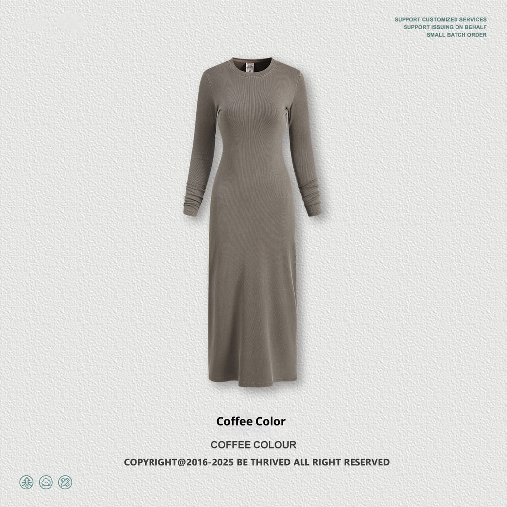 Long Sleeve Dress Split Sheath Dress For Women